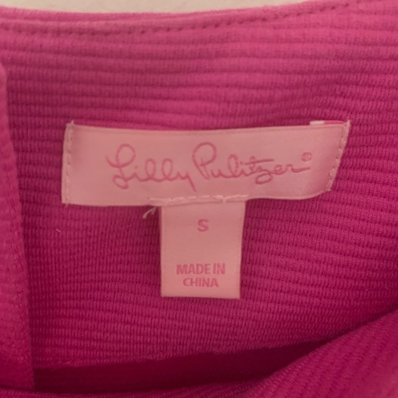 Lilly Pulitzer Dress Hot Pink Barbiecore Womens Size Small Pre Owned Zip A Line - Picture 4 of 8